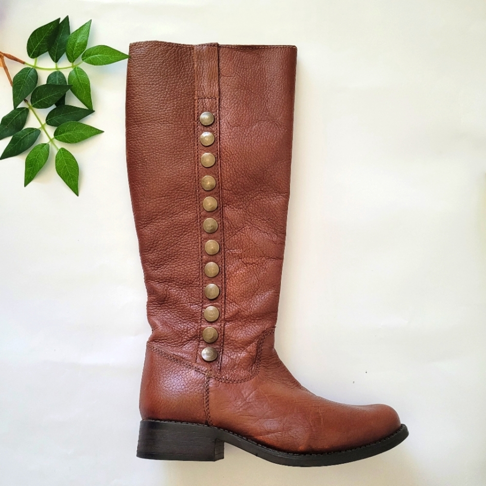 Steve Madden Genuine Leather Brown Knee High Women's Boots - Size 6
